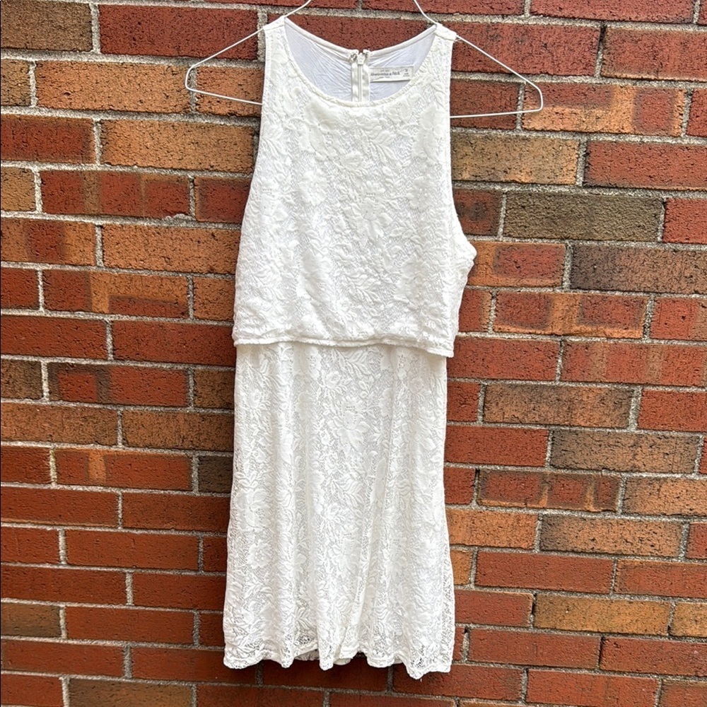 Abercrombie and Fitch Elegant White Lace Dress